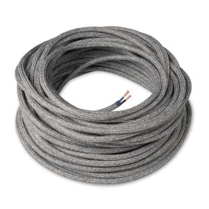 Lino GRIGIO chiaro - Tondo - 2x0,75mm - Ceiling lamp by Amarcords