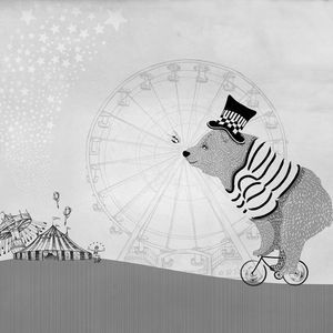 Bike Bear - Wallpaper by Adriani e Rossi edizioni