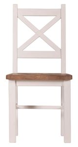 Byron Timber Cross-back Dining Chair With Trestle Legs - Chair by 1825 srl