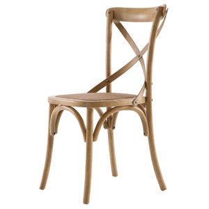 French Cross Bentwood Dining Chair with Natural Stain - Chair by 1825 srl