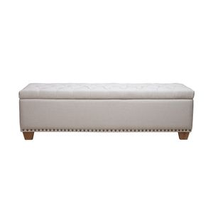 New Angelique Hand Tufted Beige Storage Ottoman | 1825 Interiors - Accessories by 1825 srl