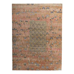 Orange Transitional Silk Rug - Rug by Abchome