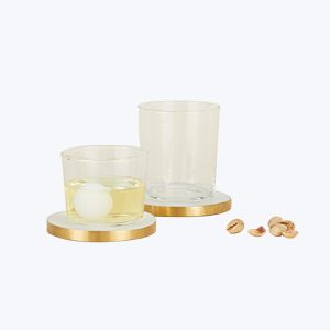 Simple Marble Coasters, Set of 4 - Styling by Abchome