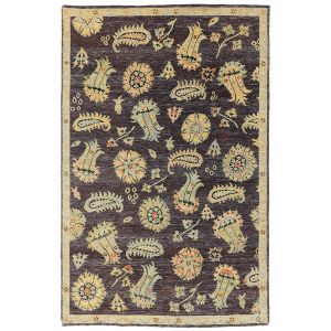 Black Transitional Wool Rug - Rug by Abchome