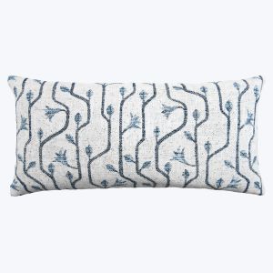 Craftsman Indoor/Outdoor Lumbar Pillow, Navy - Accessories by Abchome