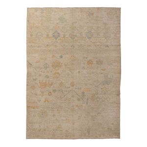 Beige Zameen Transitional Wool Rug - Rug by Abchome