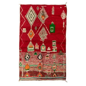 Multicolored Moroccan Berber Wool Rug - Rug by Abchome