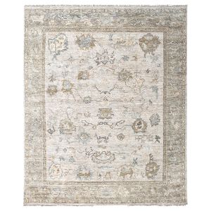 Grey Traditional Oushak Silk Rug - Rug by Abchome