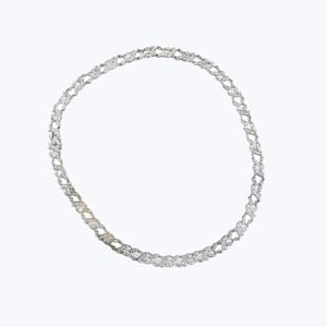 Platinum Diamond Foliage Necklace - Accessories by Abchome