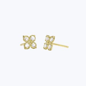 Floral Studs, Diamond - Accessories by Abchome