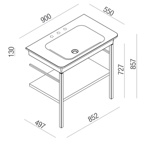 Novecento XL - ACER1072_ - Washbasin by Agape