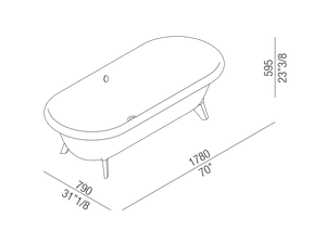 Ottocento - AVAS0969_ - Bathtub by Agape