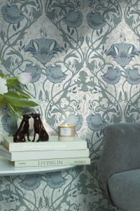 ADELE / Art. fiori inglesi-Acqua blue - Wallpaper by AGENA