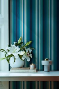 CONTEMPORARY / Art. righe inglesi-Pink rainbow - Wallpaper by AGENA