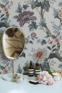 SOFIA / Art. floreale liberty-chocolate - Wallpaper by AGENA