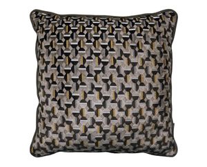 CUSHION LUMIÉRE VELVET ANTHRACITE GOLD 50×50 P - Styling by Aldeco