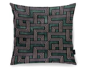 CUSHION INTERCEPTION VELVET GREEN MOSS 50×50 - Styling by Aldeco