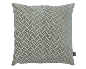 CUSHION FREDDIE VELVET AQUA LINEN 50×50 - Styling by Aldeco