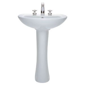 Cadet 8-Inch Widespread Pedestal Sink Top and Leg Combination - Washbasin by American Standard