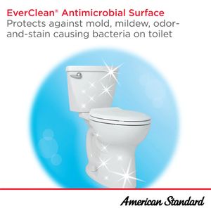 Champion PRO Two-Piece 1.6 gpf/6.0 Lpf Chair Height Round Front Right-Hand Trip Lever Toilet Less Seat - Toilet seat by American Standard