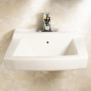 Declyn Wall-Hung Sink With 4-Inch Centerset, Wall Hanger Included - Washbasin by American Standard