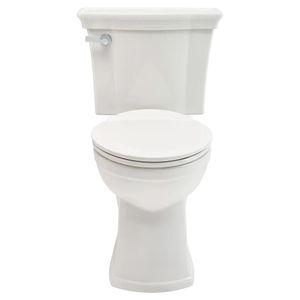 Estate VorMax Plus Two-Piece 1.28 gpf/4.8 Lpf Chair Height Elongated Toilet With Seat - Toilet seat by American Standard