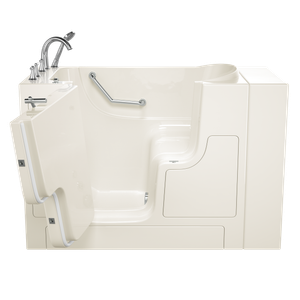 Gelcoat Premium Series 30 in. x 52 in. Outward Opening Door Walk-In Bathtub with Whirlpool system - Bathtub by American Standard