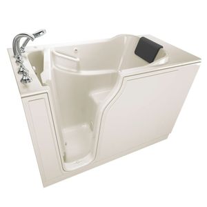 Gelcoat Premium Series 30 x 52 -Inch Walk-in Tub With Air Spa System - Left-Hand Drain With Faucet - Tap by American Standard