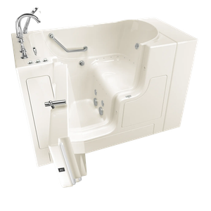Gelcoat Value Series 30 x 52 -Inch Walk-in Tub With Combination Air Spa and Whirlpool Systems - Right-Hand Drain With Faucet - Tap by American Standard