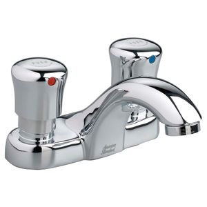 Metering 4-Inch Centerset 2-Handle Faucet 0.5 gpm/1.9 Lpf - Tap by American Standard