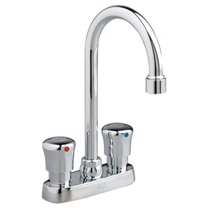 Metering 4 Inch Centerset Gooseneck Faucet, 1.0 gpm - Tap by American Standard