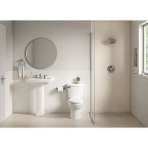 Portsmouth 8-Inch Widespread Pedestal Sink Top and Leg Combination - Washbasin by American Standard