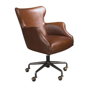 Armchair swivel leather brown oscuro - Armchair by Angel Cerdá