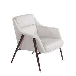 Armchair upholstered in fabric and legs steel brown - Armchair by Angel Cerdá
