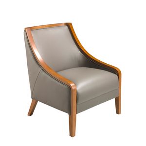 Armchair leather grey - Armchair by Angel Cerdá