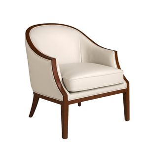 Armchair leather grey taupe - Armchair by Angel Cerdá
