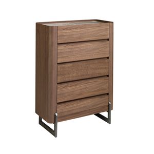 Chifonier walnut and steel oscuro metallic with tapa marble porcelain - Cabinet by Angel Cerdá