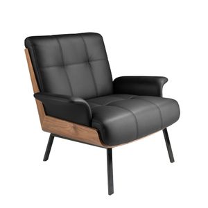 Armchair faux leather black - Armchair by Angel Cerdá