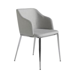 Chair upholstered in fabric with frame steel chrome - Chair by Angel Cerdá