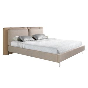 Bed faux leather vison and fabric grey - Bed by Angel Cerdá