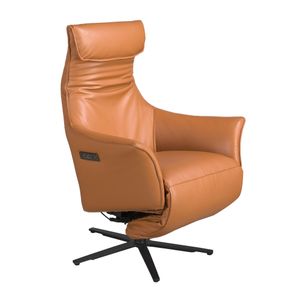 Armchair reclining swivel leather brown - Armchair by Angel Cerdá