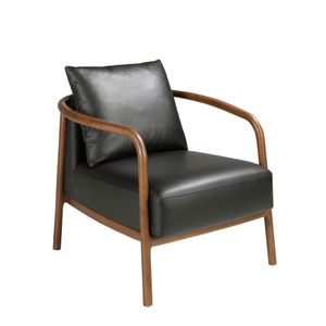 Armchair leather black - Armchair by Angel Cerdá