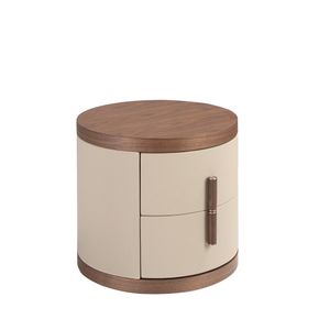 Bedside table noche faux leather and walnut - Side table by Angel Cerdá