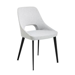 Chair upholstered fabric and legs steel black - Chair by Angel Cerdá