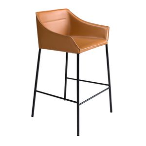 Stool faux leather brown - Stool by Angel Cerdá