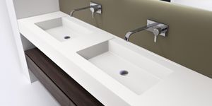 Basico washbasin integrated in the top - Washbasin cabinet by Antoniolupi