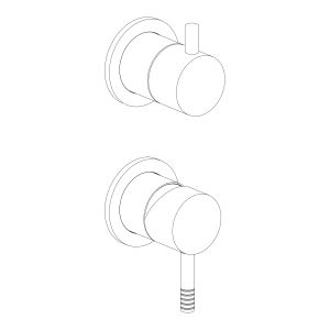Miscelatore meccanico doccia incasso con deviatore 2 vie - Shower by AQUAELITE