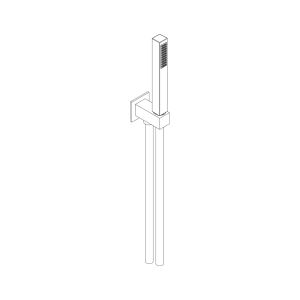 Set doccia con presa acqua e supporto per doccetta quadrata ABS - Shower by AQUAELITE