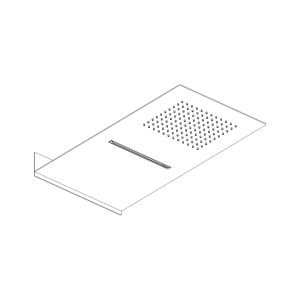 Soffione a parete 480×250 mm // h. 2 mm - Shower by AQUAELITE