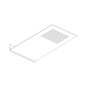Soffione a parete 480×250 mm // h. 2 mm - Shower by AQUAELITE